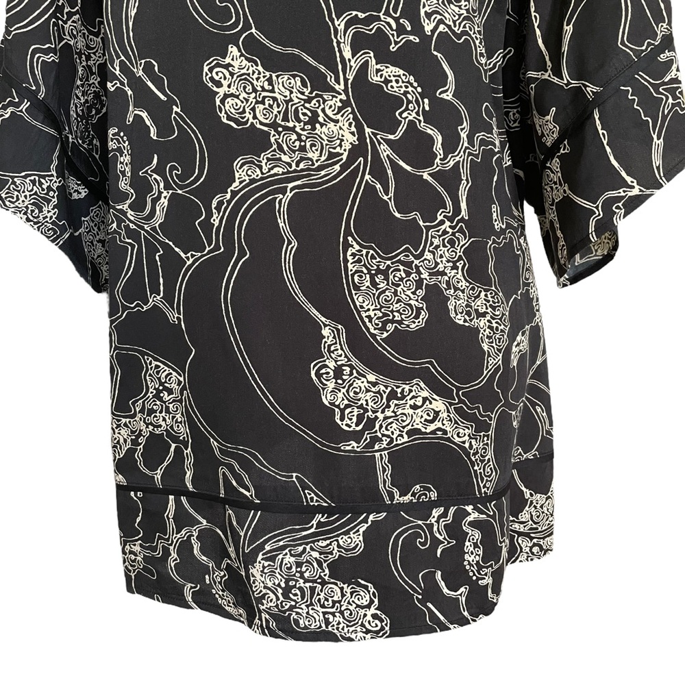 ELLIS & DEWEY Sz S Boxy fit top with short bell sleeves - Picture 7 of 9